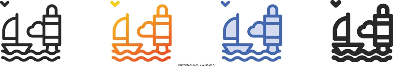 leisure icon.Thin Linear, Gradient, Blue Stroke and bold Style Design Isolated On White Background