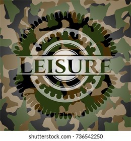 Leisure on camouflaged texture