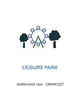 Leisure Park icon in two colors. Creative design from city elements icons collection. Colored leisure park icon for web and mobile design.