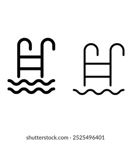 Leisure and Pool vector icon, swimming pool, water activities icon, relaxation and recreation illustration