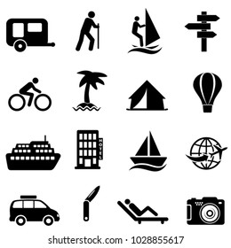 Leisure, recreation and outdoor activity icons
