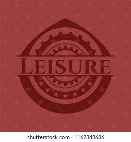 Leisure red emblem. Retro