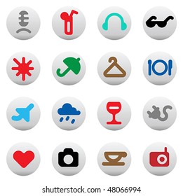 Leisure, resort and hotel service icons. Vector illustration.
