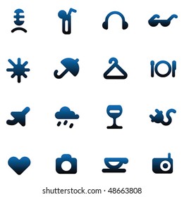 Leisure, resort and hotel service icons. Vector illustration.
