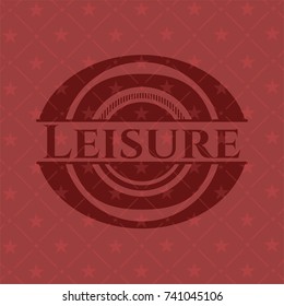 Leisure retro style red emblem