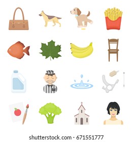leisure, shopping, hobby and other web icon in cartoon style.hair, ecology, faith icons in set collection.