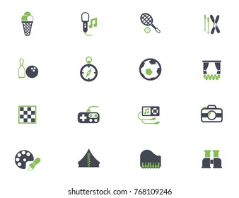 leisure simple vector icons in two colors