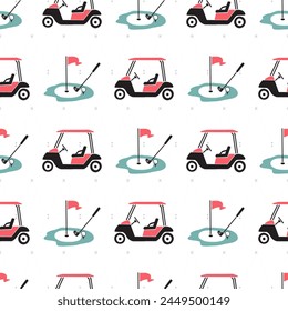 Leisure Sport Classic Swing and Putt Golf Pattern can be use for background and apparel design