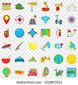 Leisure sport icons set. Cartoon style of 36 leisure sport vector icons for web for any design