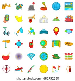 Leisure sport icons set. Cartoon style of 36 leisure sport vector icons for web isolated on white background