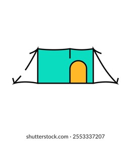 leisure tent vacation line icon vector. leisure tent vacation sign. isolated symbol illustration