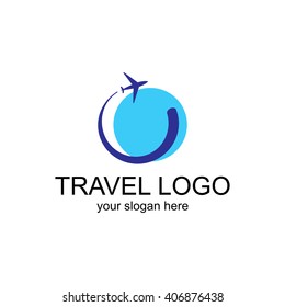 Leisure travel logo template. Tourism emblem, leisure center