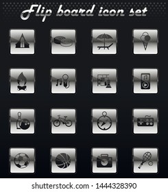 leisure vector flip mechanical icons for user interface design