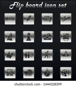 leisure vector flip mechanical icons for user interface design