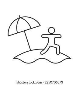Leisure vector icon. Line sign for mobile concept and web design. Symbol, logo illustration. Vector graphics