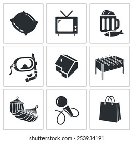 Leisure Vector Icons Set