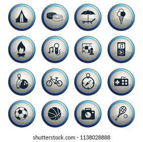 leisure vector icons for web and user interface design