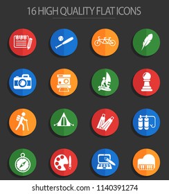 leisure web icons for user interface design