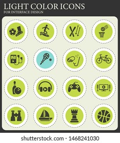 leisure web icons for user interface design