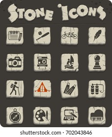 leisure web icons for user interface design