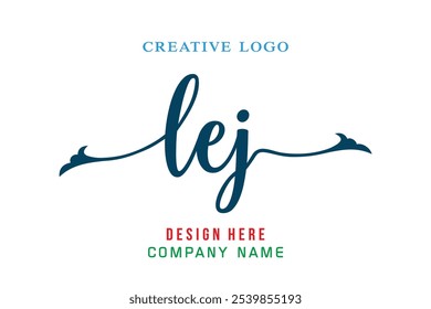 El logotipo de letras LEJ es simple, fácil de entender y autorizado