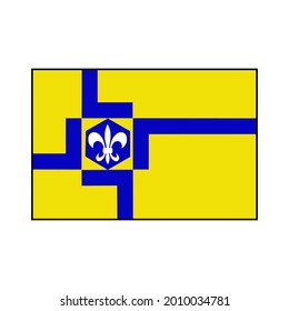 Lelystad Hauptstadt Hauptstadt Rechteck Vektorflagge in Flevoland Niederlande