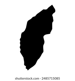 Lemba District map, administrative division of Sao Tome and Principe. Vector illustration.