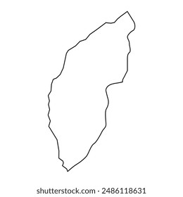 Lemba District map, administrative division of Sao Tome and Principe. Vector illustration.