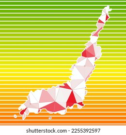 Lembeh vector illustration. Lembeh design on gradient stripes background. Technology, internet, network, telecommunication concept. Amazing vector illustration.