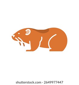 ícone plano de cor limming para projetos digitais e de impressão. Animais árticos. Ícones mínimos de limpeza para aplicativos e sites. Ícones simples modernos para UI UX e branding