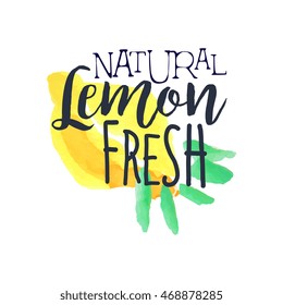 Lemon 100 Percent Fresh Juice Promo Sign