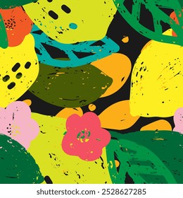 Limón Abstractas grunge textura estilizado patrón rapport Vector