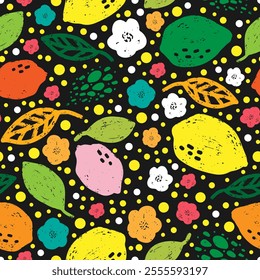 Lemon Abstract grunge texture stylized pattern rapport vector