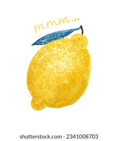 Lemon. Abstract modern set of lemon clipart on a white background. Fresh lemons print. Minimalism lemon. Poster with citrus fruits. Graphic element for fabric, textile, clothing, wrapping paper, wall