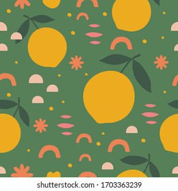 Lemon Abstract Seamless Patten in Vector for wrapping paper, cards, textile and more.
