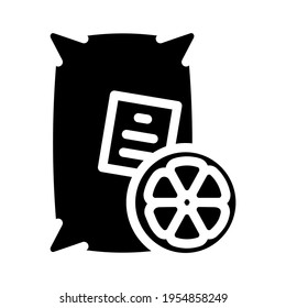 vector de icono de glifo de ácido limón. signo de ácido limón. símbolo de contorno aislado ilustración negra