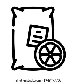 Zitronensäure-Linie Symbol, Vektorgrafik. Zitronensäurezeichen. isoliertes Kontursymbol