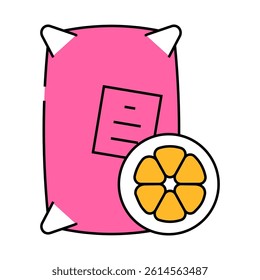 lemon acid line icon vector. lemon acid sign. isolated symbol illustration
