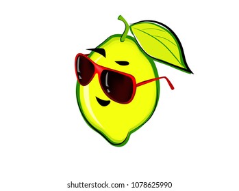 
lemon animated glasses
