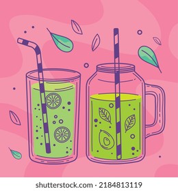 lemon and avocado detox drinks