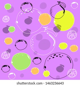 lemon background illustation desing cute