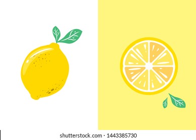 Lemon background layout design ,Yellow summer poster