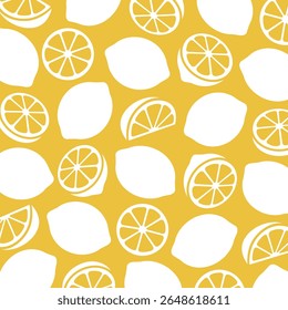 Lemon background, pattern set. Collection icon lemons. Vector