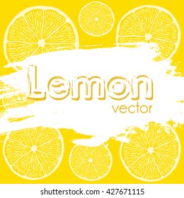 Lemon background. Vector.