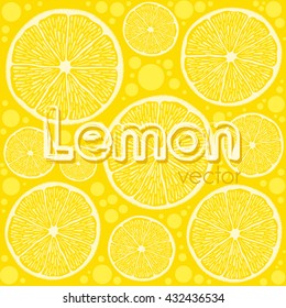 Lemon background. Vector.