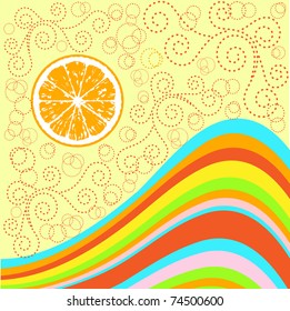 lemon background, vector illustration
