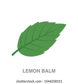 Lemon balm flat icon on white transparent background. You can be used lemon balm icon for several purposes.