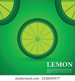 Lemon banner for food industry, vector art illustration