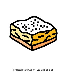 lemon bar food snack color icon vector. lemon bar food snack sign. isolated symbol illustration
