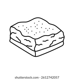 lemon bar food snack line icon vector. lemon bar food snack sign. isolated contour symbol black illustration